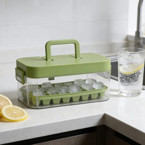 Bandeja de cubitos de hielo con tapa Zerodis de silicona miniatura 3