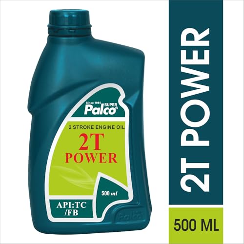 Image of PALCO 2T Power Engine Oil 500ml (Pack of 1), 2T Stroke Engine Oil for Bike & Scooter Auto Rickshaws Petrol Mix Additive Semi-Synthetic Bike Oil 3 Wheeler Tillers Chain Saws API TC FB