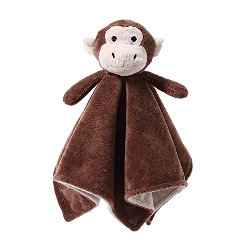 Image of CREVENT Cozy Plush Baby Security Blanket, Loveys for Baby Girls and Boys, Birthday (Deer+Monkey)