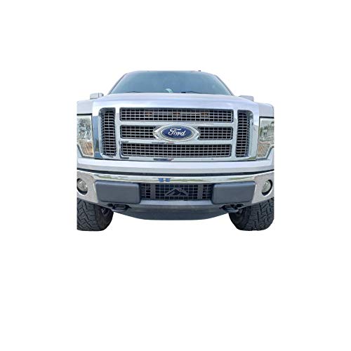 Mountains2Metal Small Rectangular Vertical Bars Powder Coated Black Stainless Steel Bumper Grille Insert Compatible With 2009-2014 Ford F-150 M2M #100-290-1 #TOP3