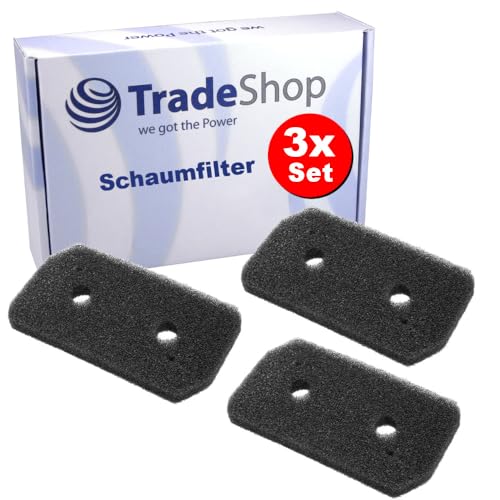 Trade-Shop - 3 filtri in schiuma compatibili con Bosch WTH85207IT WTH83000GB WTY877W0 WTY877W8IT WTY87783 WTYH67I9SN WTH8500EPL asciugatrice