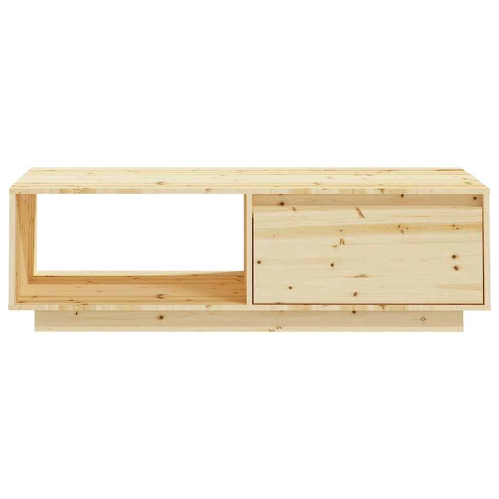 vidaXL Mesa de Centro de Madera Maciza de Abeto 110x50x33,5 cm