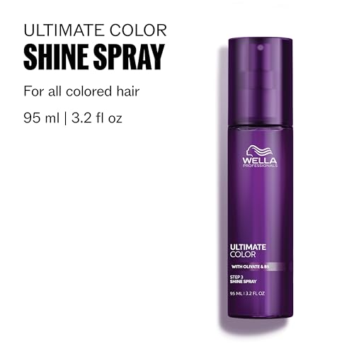 Image of Wella Professionals Ultimate Color Shine Spray | Lasting Smoothness | Shine | For All Color-Treated Hair | 3.2 Fl Oz | 95ml