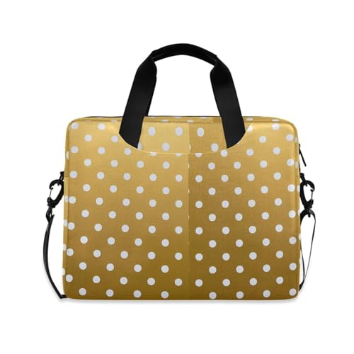Bolso portatil para laptop 15.6 pulg diseño de lunares dorados