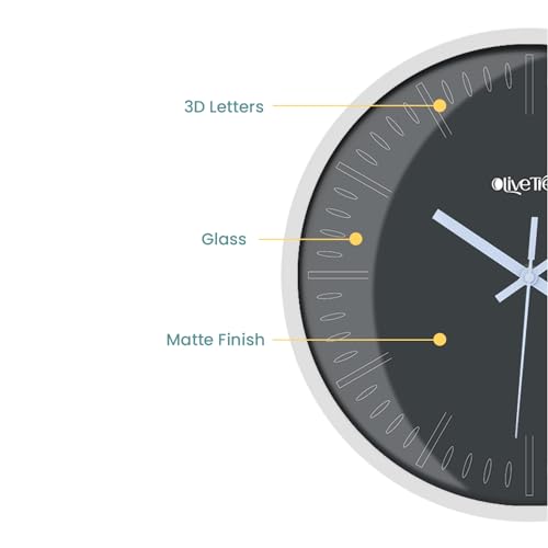 Image of Olive Tree Wall Clock 12 inch Silent Quartz Decorative Multicoloured Wall Clock Non-Ticking Classic Clock Battery Operated Round Easy to Read for Room /Home /Kitchen /Bedroom /Office /School - 9018