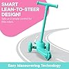 3 Wheel Scooter for Kids, Smooth Light Up LED Front Wheels, Wide Anti Slip Deck, Rear Foot Brake, Easy Lean to Steer Maneuvering, Indoor & Outdoor Ride On Toys for Ages 2 Up, #2