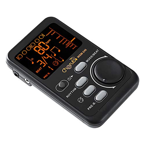 Cherub Wsm-240 Portable Digital Metronome Tone Generator For Piano, Guitar, Violin, Ukulele, Drum, Mandolin, Banjo (Black) #TOP1