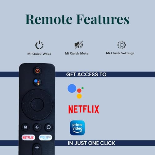 Image of Smart TV Remote Compatible with Mi, Xiaomi & Redmi Smart LED Android TV | Replacement Remote Control with Netflix, Prime Video & Smart Shortcut Keys - Check Image Before Order (LED 650 VC)