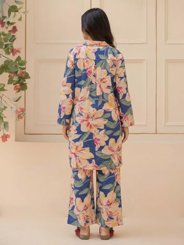 Image of Leriya Fashion Kurta Sets for Woman | Co ord Set for Women Stylish | Kurti Set for Woman | Short Kurti for Women | Kurtis | Ethnic Jaipuri Straight Kurta Set with Palazzo Pants | Salwar Suit for Party Outfits