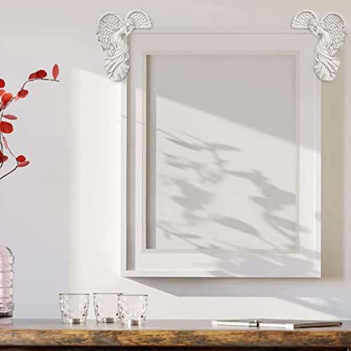 Door Frame Angel Wings Sculpture - Angel In Your Corner, 3D Creative Statue Home Art Wall Decoration Resin Figurines Ornaments For Outdoor Garden Living Room Bedroom Office #TOP2