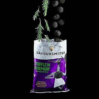 SAVOURSMITHS - Truffle and Rosemary Luxury English Potato Crisps, 40g x 7