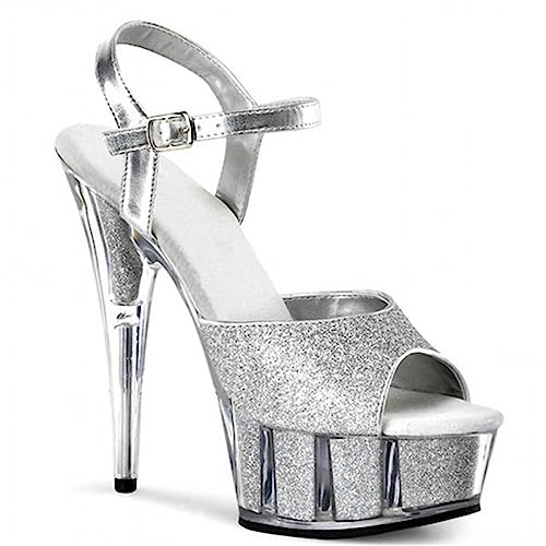 Talons hauts 15cm paillettes au design cristal d'exception