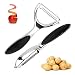 Pelapatate Professionale,Pelapatate Acciaio Inox 2 Pezzi，Peeler Frutta, con Impugnatura Ergonomica Antiscivolo, Ideale per Pelare Patate, Carote Verdure Varie e Frutta