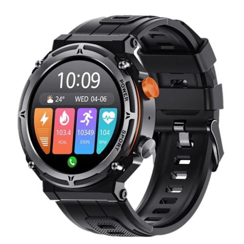 MONKEYMAN ApeWatch Rampage Smartwatch – Waterproof | Blood Pressure Monitoring | 1.39″ AMOLED Display | Bluetooth Calling | 100+ Sports Modes | SPO₂, Heart Rate & 7-Day Battery