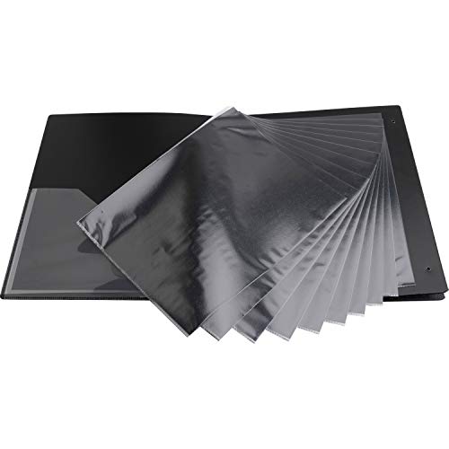 Business Source 16456 Presentatn Binder w/10 Sht Protectors 1-Inch Cap. 8-1/2-Inch x11-Inch BK
