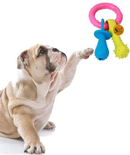 Sage Square Natural Playful Rubber tug Toy Cum Chew Toy for Dog/Puppy/Cat/Kitten (B07K8B57R3) Amazon Price History, Amazon Price Tracker