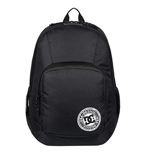 DC Shoes Mochila The Locker DC Shoes Mochila mediana para hombre. Compartimento principal amplio, pequeño compartimento con organizador, cavidad interior acolchada elevada para portátil, gran serigrafía DC de alta densidad, parche DC de goma,