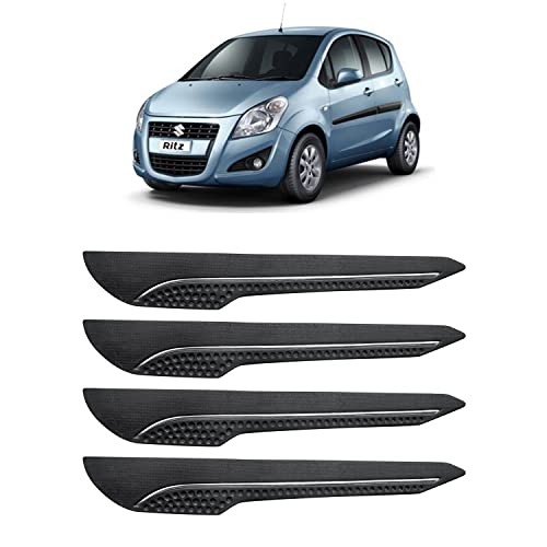 Image of AOSIS-Car Bumper Protector /Bumper Guard for Maruti Suzuki Ritz with Single Chrome Stripe (4-Pcs)