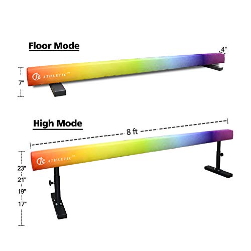 JC-ATHLETICS Adjustable Balance Beam Gymnastic Practice Training Equipment for Kids Children Home Floor Use,8 Feet Long - Thumbnail 7