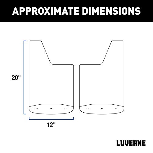 Luverne 251520 Front Or Rear 12-Inch X 20-Inch Textured Rubber Mud Guards, Select Ford F-150 , Black #TOP1