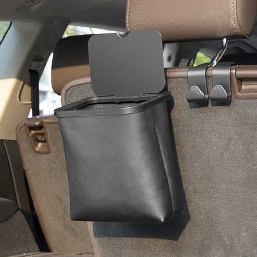Cubo de basura plegable para coche Holibanna colgante e impermeable de ABS 5