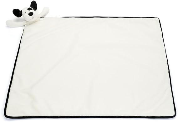 Bashful Black & Cream Puppy Blankie