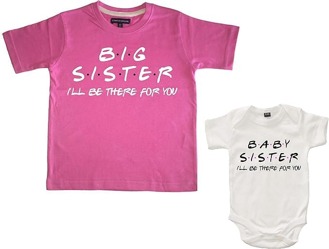 Coffret cadeau bébé Edward Sinclair avec t-shirt rose et body blanc 0-3 ans