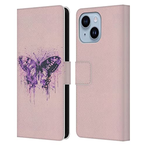 Housse Portefeuille Apple iPhone 14 Plus pour Voyager Léger Motif Papillon LebensArt