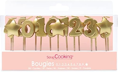 Bougies Cire 11.5cm Bougies Chiffre 30 Dorées Pour Anniversaire