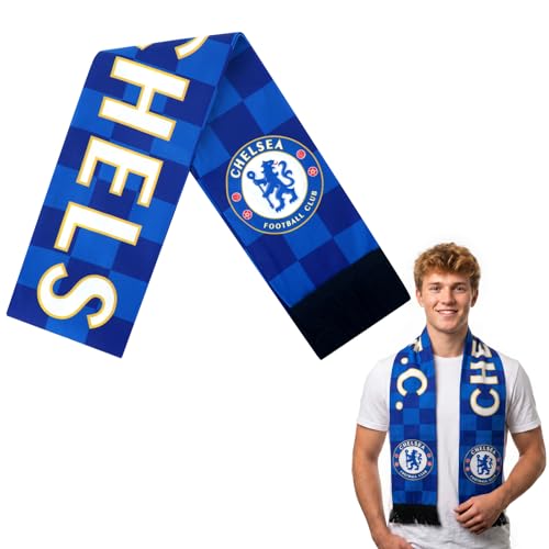 Wirhaut Scarf Football Scarf Men Women 2026 World Cup Theme Supporter Scarves Deep Blue Football Gifts for Soccer Match Sporting Events Fans Collectible Souvenir Scarves