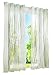 Produktbild BAILEY JO 1er-Pack Gardinen mit Wellen Druck Design Vorhang Transparent Voile Vorhänge (BxH 140x175cm, grün mit Ösen)