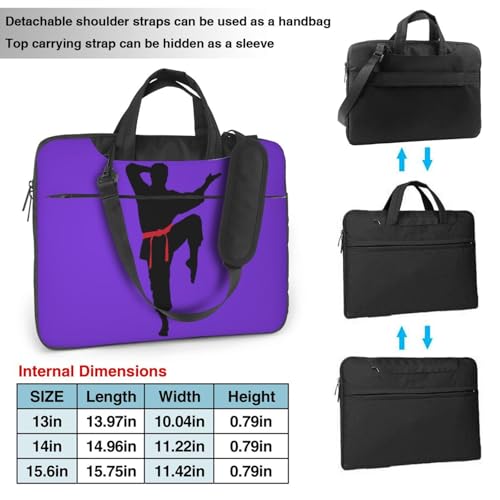 Bolsa para laptop con correa acolchada maletín resistente de gran capacidad 3
