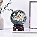 MOGEMT Large Moss Agate Crystal Sphere Natural Healing Crystal Ball with Stand Meditation Decorative Balls Home Decor 100-110mm/3.9-4.3