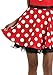 Women's Minnie Mouse Polka Dot Costume | Dress and Headband for Adults Disney Halloween Party Outfit Large