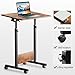 KOUPA Height Adjustable Mobile Standing Desk 16×24 in,360° Flip Desk Stand Desks Home Office Table Standing for Small Space Offices,Easy to Assemble(Adjustable Height: 32in-47in)
