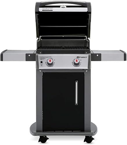 Miniatura 3 de Weber 46110001 Spirit E-210 - Parrilla de propano líquido de 2 quemadores paquete negro con cubierta genérica para parrilla protección impermeable
