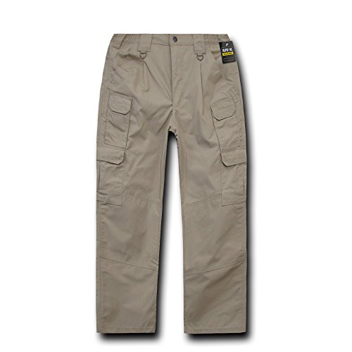 Rapdom Tactical Ripstop Tactical Pants, Khaki, 36-34