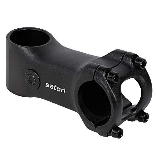 Satori Stealth 6 Bike Bicycle Stem + - 7 Degree 3D Forged Alloy Road Mountain Bike Handlebar Stem 31.8mm Clamp – Compatible with 1-1 8 Fork Steerer Tube - Length 80 mm