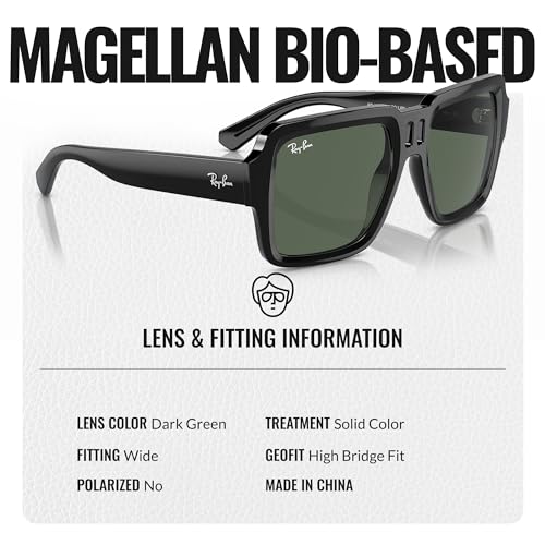 Ray-Ban RB4408 MAGELLAN BIO-BASED Square Shaped Sunglasses for Men & Women with Official RAYBAN Eyewear Kit4