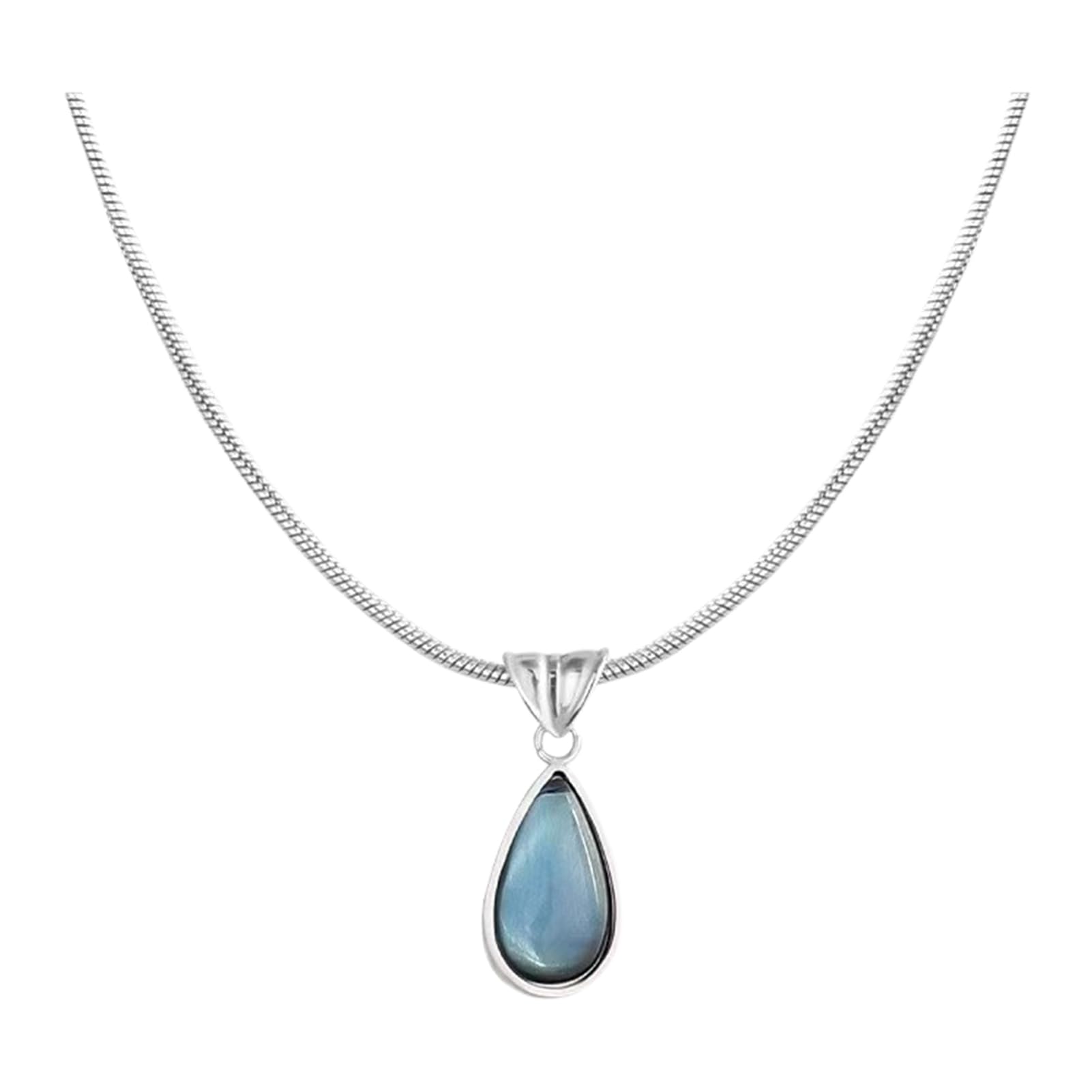 Pofluany Women's Blue Let Tears Out Water Drop Necklace Teardrop Pendant Necklaces For Faux Crystal Waterdrop Choker Jewelry