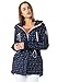 Produktbild Sublevel Damen Softshell-Jacke Kurzmantel mit Kapuze & Print Blue L