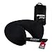 SANDINI TravelFix Regular Size – Almohada de Viaje Premium con Cierre/Almohada Cervical con función de Soporte ergonómico – Bolsa de Transporte de fijación Gratuita (Outlast/Microfibra Negro)