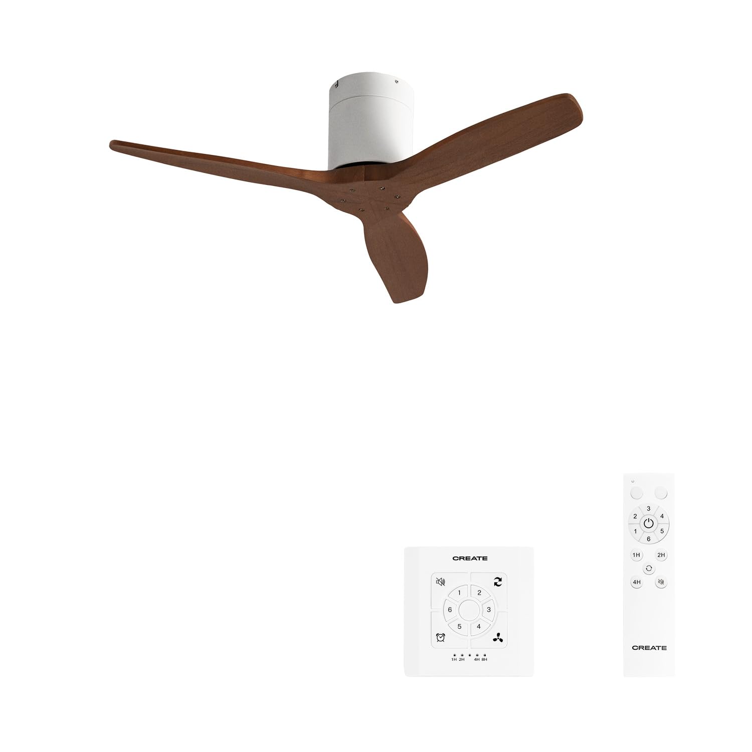 CREATE / WINDCALM S/Ventilador de techo ABS con luz blanco aspas efecto madera clara con mando / 40W, Silencioso, Ø112 cm, 6 velocidades, 3 temperaturas de luz, temporizador, función verano-invierno — view 12
