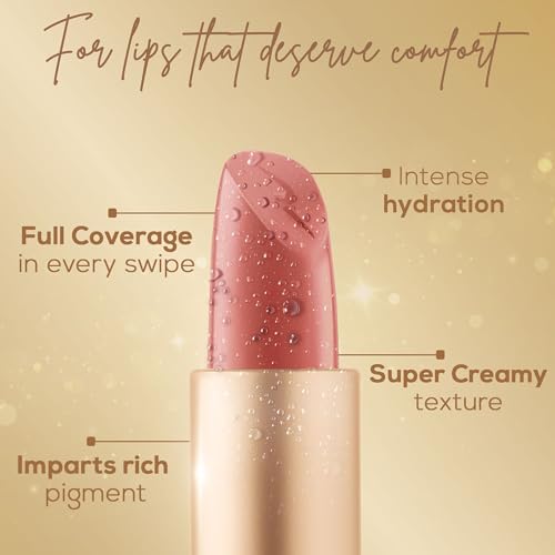 Image of RENEE H2O Hydrating Creme Lipstick - Nude Sea, Super Glossy, Lightweight, Non-drying & Hydrating, Easy Glides Formula with Intense Pigment, Shea Butter, Hyaluronic Acid, Jojoba Oil Infused
