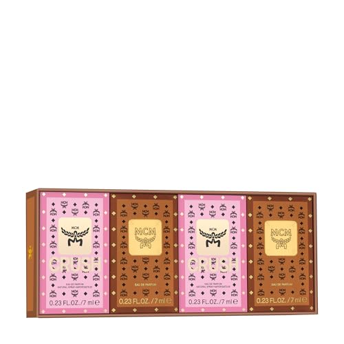MCM Eau de Parfum Mini Compact 4 Piece Gift Set - 2 x MCM Mini Splash 0.23 Fl. Oz. and 2 x CRUSH Mini Splash 0.23 Fl. Oz