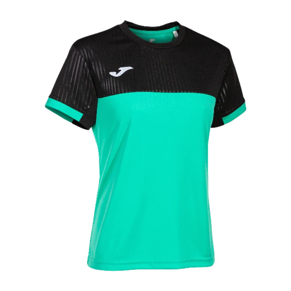 Joma Women's Montreal Short Sleeve T-Shirt, Green Black, M