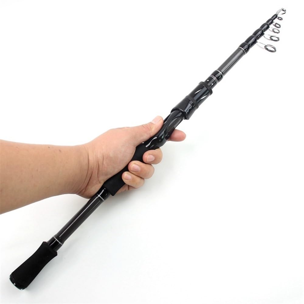 Wędki, Carbon Shock Absorbing Spinning Rod Ultra Light Short Section Fishing Pole Sprzęt wędkarski