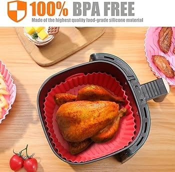 Image of Silicon air fryer tray (2 Round)