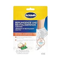 Dr. Scholl’s Beruhigende und Revitalisierende Fußmaske für müde, schmerzende Füße, feuchtigkeitsspendende Socken, Entspannend, macht die Haut weich mit Epsom-Salz, Menthol, Sheabutter und Lavendel