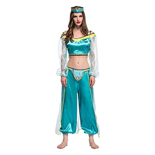 xiemushop - Disfraz de Princesa Arabe Para Mujer Traje de bailarina Cosplay Halloween Talla M